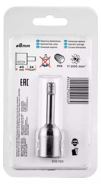 Коронка алмазна Graphite 10 мм M14 55H302 (5902062509246) - зображення 3