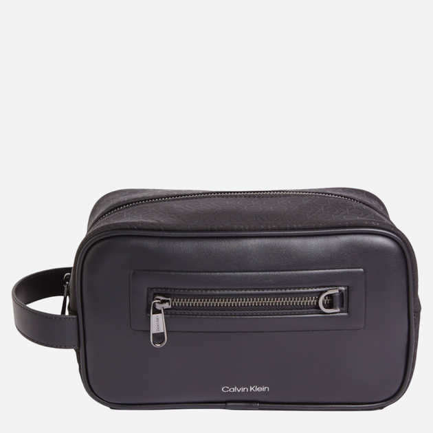 Косметичка чоловіча Calvin Klein CK ELEVATED WASHBAG REPREVE Cosmetic Bag Чорна (8720108580090) - зображення 1