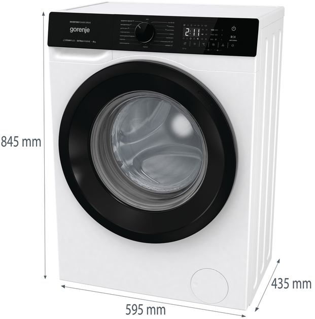 Пральна машина вузька Gorenje WNHA62SAS/UA - зображення 17