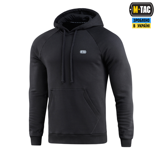 Кофта M-Tac Hoodie Cotton Raglan Hard Black XL 51388002-XL - зображення 1