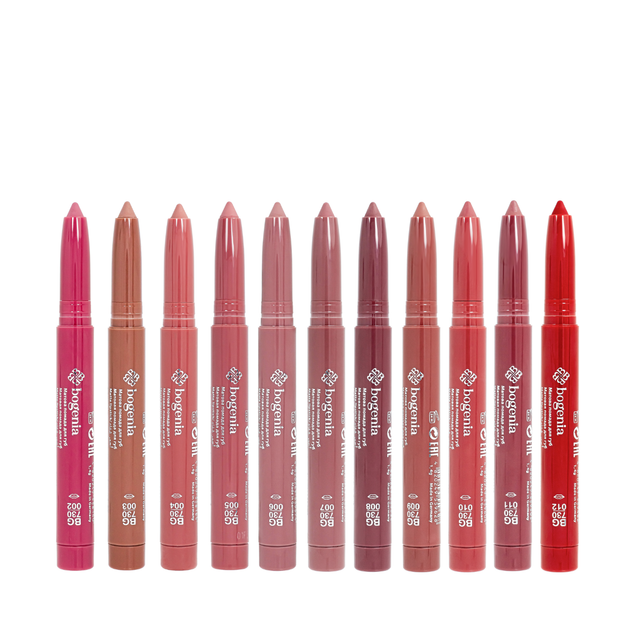 Помада-олівець для губ водостійка Bogenia Velvet Waterproof Matte, 006 Stellar Сіро-рожева - зображення 8