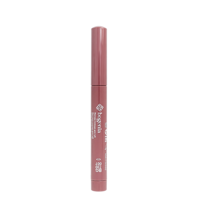 Помада-олівець для губ водостійка Bogenia Velvet Waterproof Matte BG730, 007 Butterscotch Нюдова - изображение 4