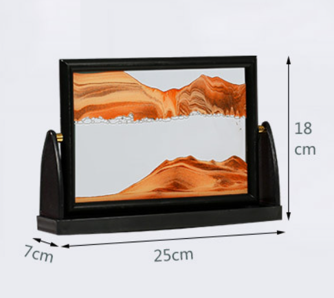 Піщана картина Moving Sandscapes прямокутна в чорній рамці 25х18см Помаранчева - Фото 2 Піщана картина Moving Sandscapes прямокутна в чорній рамці 25х18см Помаранчева - зображення 2