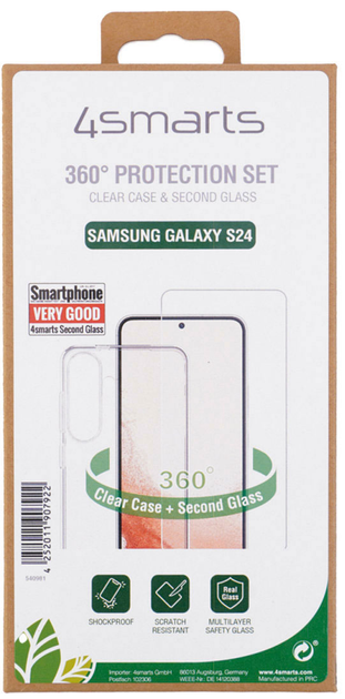 Zestaw ochrony 4smarts 360° Protection do Samsung Galaxy S24 (4252011907922) - obraz 5