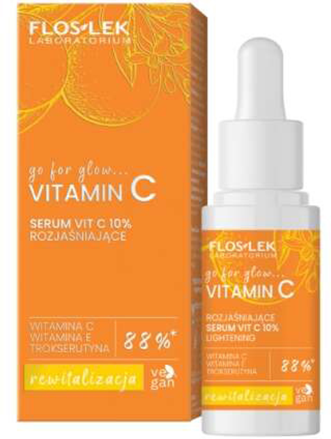 Serum do twarzy Floslek Laboratorium Go For Glow Vitamin C rozjaśniające VIT C 10% 30 ml (5905043022352) - obraz 1