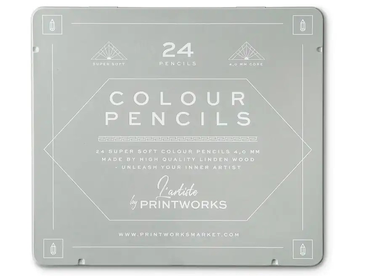 Zestaw kolorowych ołówków Printworks Classic 24 szt (9789163615078) - obraz 1