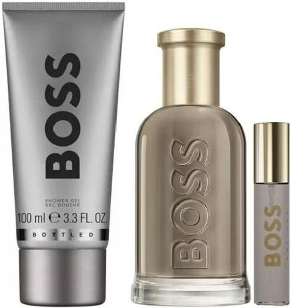 Подарунковий набір для чоловіків Hugo Boss Bottled Парфумована вода 100 мл + Мініатюра Парфумована вода 10 мл + Гель для душу 100 мл (3616305443588) - зображення 2