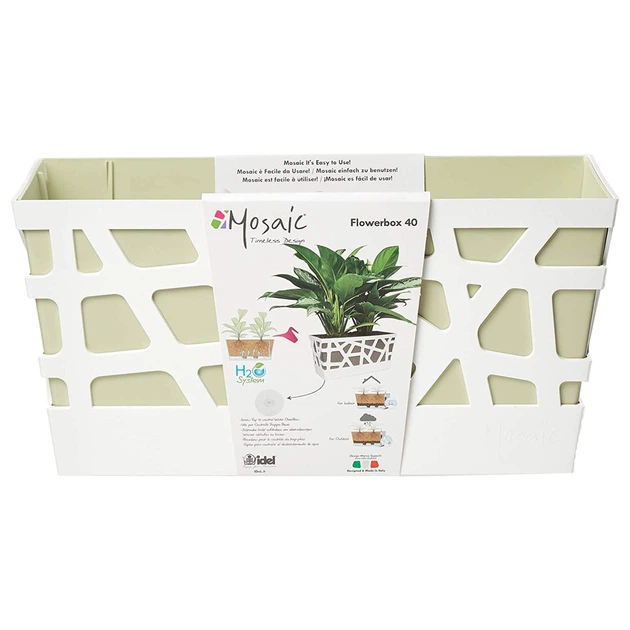Вазон Idel Flowerbox прямокутний фісташковий/білий 40 см (730041) - изображение 3