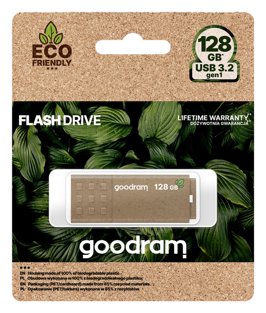 Flash Drive Goodram UME3 128GB USB 3.0 Eco Friendly (UME3-1280EFR11) (6820917) - Фото 3 Flash Drive Goodram UME3 128GB USB 3.0 Eco Friendly (UME3-1280EFR11) (6820917) - зображення 3