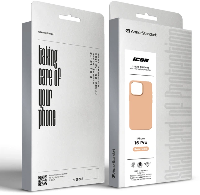 Чехол для смартфона ArmorStandart Icon2 Case для Apple iPhone 16 Pro Rose Gold (ARM79636) - изображение 9