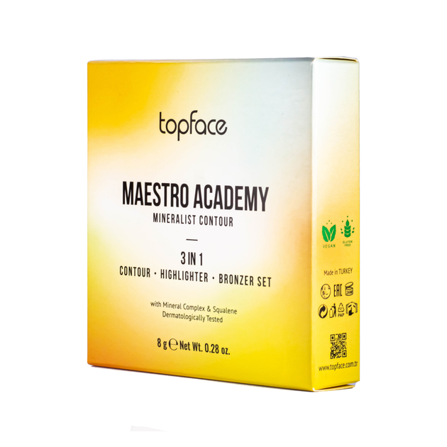 Палетка для контурингу обличчя Topface Maestro Academy Mineralist Contour № 001 (PT268) - изображение 9