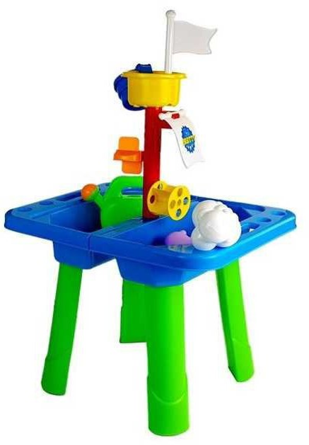 Stolik-piaskownica LEAN Toys Sand and Table 846 z foremkami (5905214973247) - obraz 3