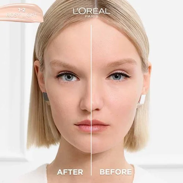 Тональний крем для обличчя L'Oreal Paris True Match Nude Plumping Tinted освітлювальний 1-2 Rosy Light 30 мл (3600524101404) - зображення 3