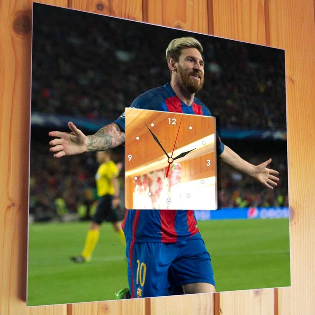 Авторские часы "Лионель Месси. Lionel Messi. Барселона" украшение спальни, спорт клуба, бара, сувенир фанату футбола - изображение 2
