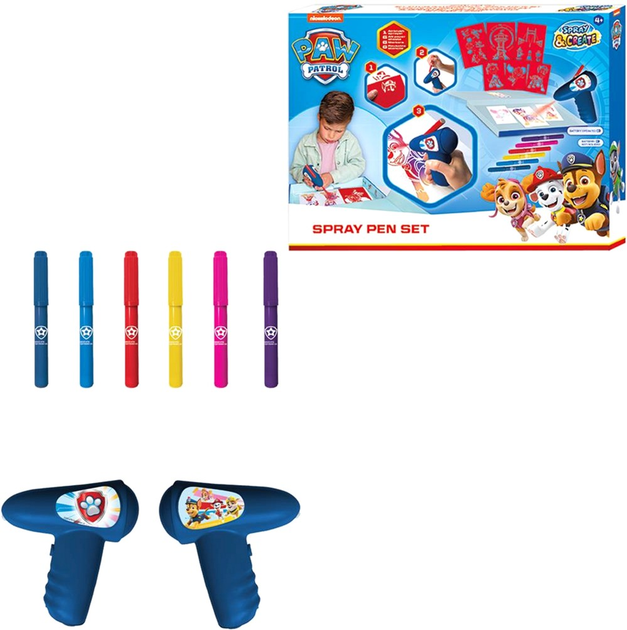 Набір для дитячої креативності Spin Master Paw Patrol Spray Pen (8719668009882) - зображення 3