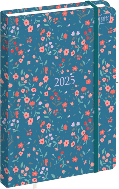 Планер Interdruk Mat+UV Flowers на 2025 рік A5 192 сторінки (5902277358448) - зображення 1