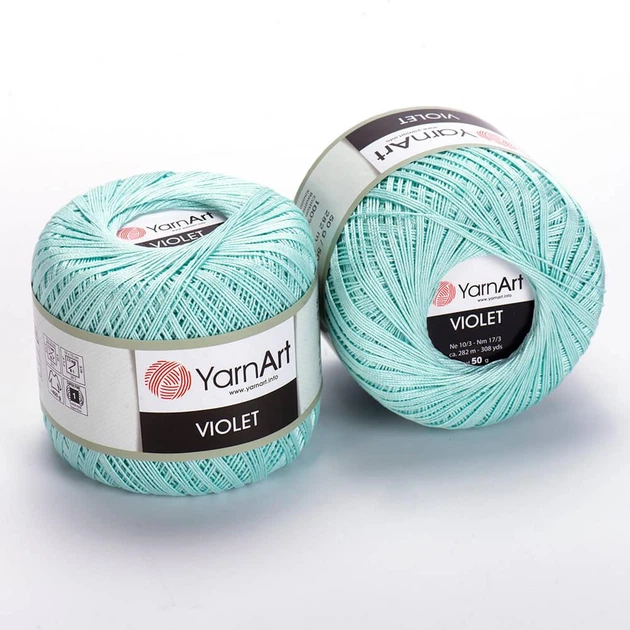 Пряжа для в'язання YarnArt Violet 4939-номер кольору, бавовна - Фото 1 Пряжа для в'язання YarnArt Violet 4939-номер кольору, бавовна - зображення 1