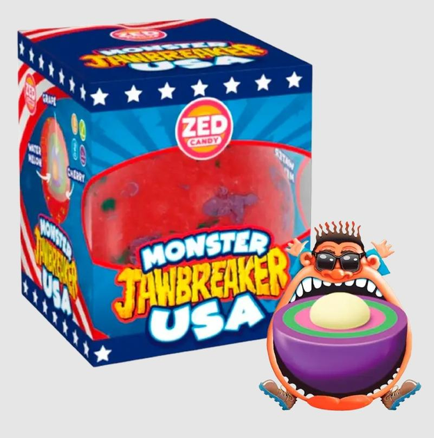【S-low 】Jelly BeanTHEBARBAROCKETS Леденец с жвачкой внутри Zed Candy Monster USA Jawbreaker In