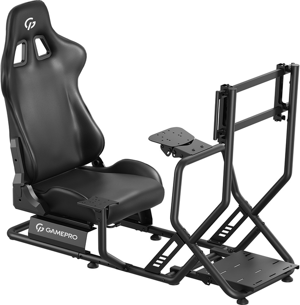 Игровое кресло кокпит Gamepro RS115 с креплением для руля, педалей, коробки передач и монитора Black - изображение 1