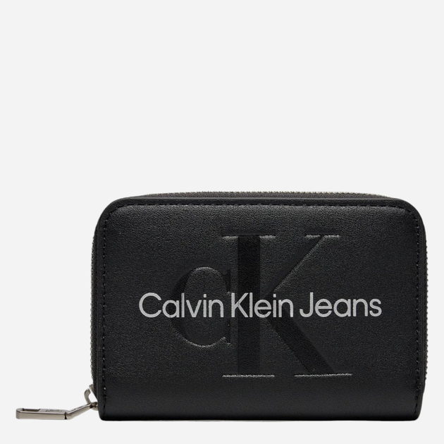 Гаманець жіночий Calvin Klein Jeans Sculpted Med Zip Around Mono Wallet Чорний (8720108589840) - зображення 1