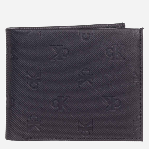 Портмоне чоловіче шкіряне Calvin Klein Jeans Monogram Soft Aop Bifold W/Coin Wallet K50K511114-BDS Чорне (8720108592222) - зображення 1