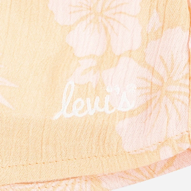 Детский летний комплект (блузка + шорты) для девочки Levi's 632091534 104 см Оранжевый (1159819522) - Фото 3 Детский летний комплект (блузка + шорты) для девочки Levi's 632091534 104 см Оранжевый (1159819522) - изображение 3