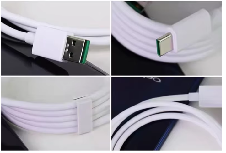 Кабель Super VOOC Flash Charge для Oppo 80W / 8A 1m USB на Type-C / USB-C (QC03) (018634) (white) - Фото 4 Кабель Super VOOC Flash Charge для Oppo 80W / 8A 1m USB на Type-C / USB-C (QC03) (018634) (white) - изображение 4
