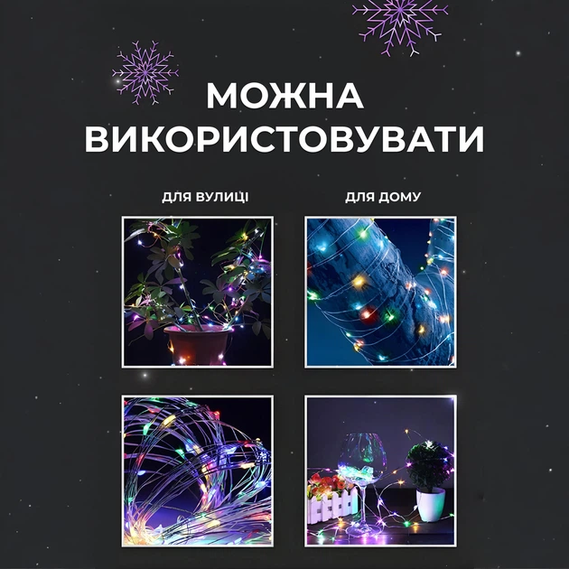 Гірлянда роса на пульті 200 метрів на 2000 led світлодіодів крапля на білому дроті мультиколор (XIT-2000L200MWML) - зображення 3