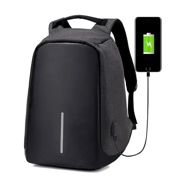 Універсальний рюкзак АнтиЗлодій для роботи, навчання та подорожі Bobby Grey USB з роз'ємом usb для зарядки - зображення 7