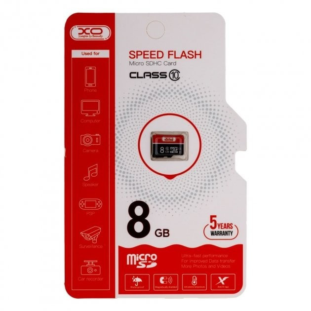 Карта памяти XO microSDHC 8Gb class 10 - изображение 1