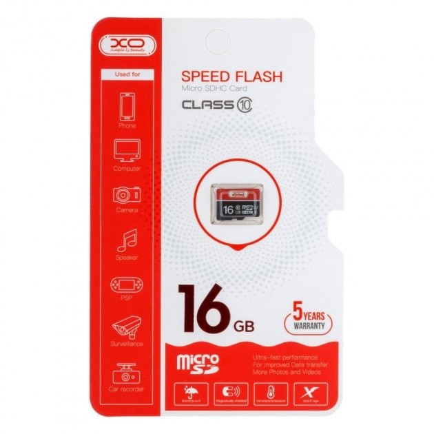 Карта памяти XO microSDHC 16Gb class 10 - изображение 1