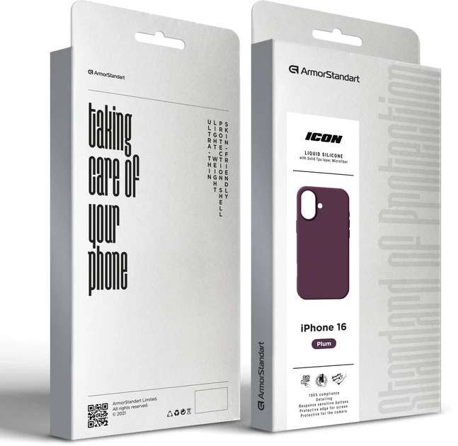 Чехол для смартфона ArmorStandart ICON2 MagSafe для Apple iPhone 16 Plum (ARM81312) - изображение 10