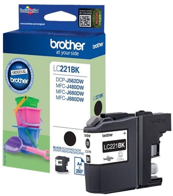 Картридж Brother LC221BK Black - зображення 1