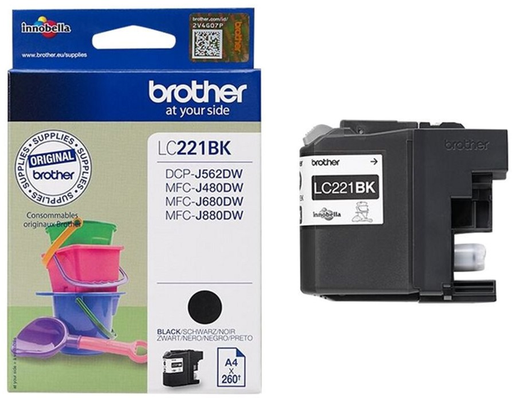 Картридж Brother LC221BK Black - зображення 2