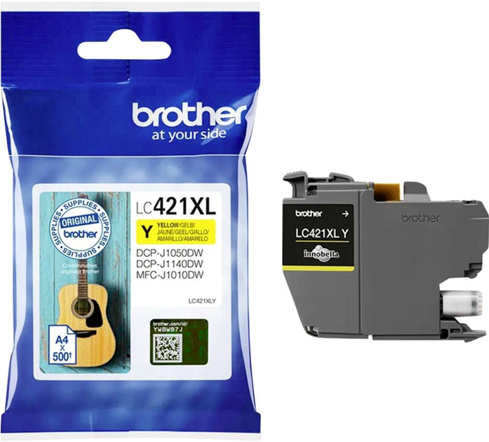 Картридж Brother LC421XLY High Yield Yellow - зображення 2