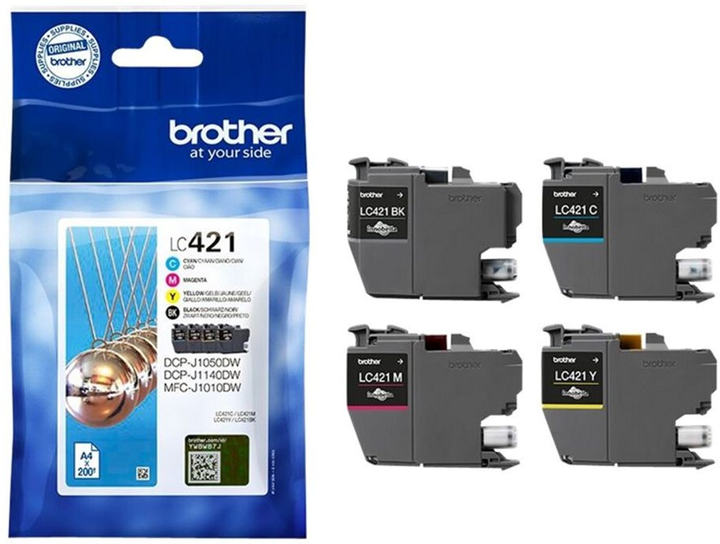 Набір картриджів Brother LC421VALDR Value Pack CMYK - зображення 1