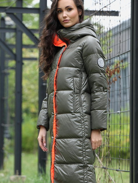 Kurtka puchowa damska zimowa PERSO BLH220022FX 2XL Khaki (5905080201543) - obraz 5