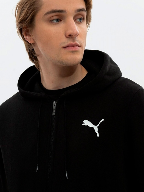 Толстовка на флісі на блискавці чоловіча Puma Hoodie 586702 51 L Чорна (4063697312470) - зображення 2