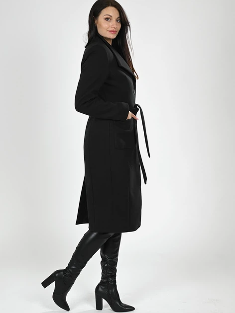 Płaszcz damski jesienny długi Gamstel Salma L Czarny (5904905961969) - obraz 4