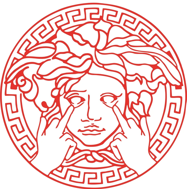 Наклейка на Авто / Мото / Витрину на Стекло Кузов " Версаче логотип - Versace logo - ТИП5 " белый цвет - изображение 5