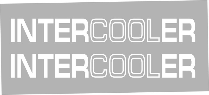 Наклейка на Авто / Грузовики / Фуры / Стекло / Кузов " INTERCOOLER - наклейки на стекло - ТИП1 " 2 шт белый цвет - изображение 2