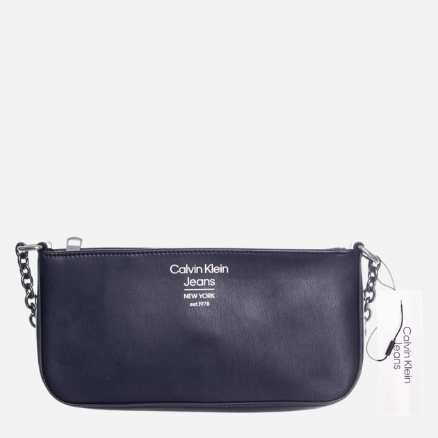 Сумка крос-боді через плече жіноча зі штучної шкіри Calvin Klein Jeans Sculpted Shoulder Pouch25 Spec Чорна (8719856725945) - зображення 1