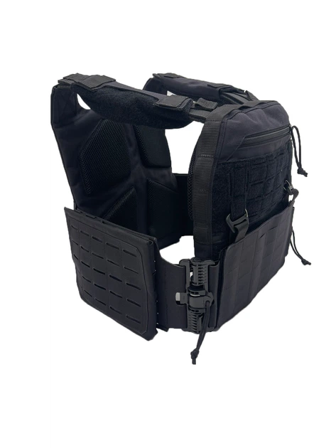 Плитоноска uaBRONIK (Plate Carrier) Закрытого типа GEN 2.0 панель Molle Черная - изображение 4