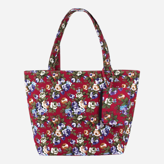 Torebka shopper damska materiałowa Art Of Polo Paradise Tr16123-10 Bag Ciemnoczerwona (5905602915477) - obraz 1