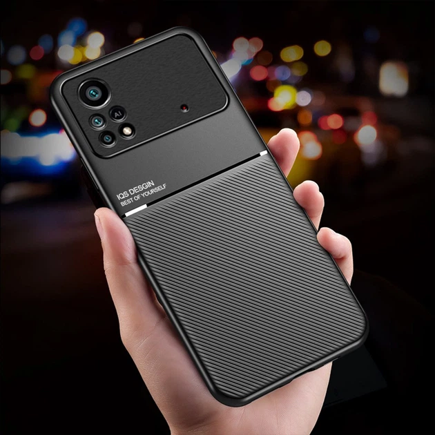 Силиконовый чехол IQS Design для Xiaomi Poco M4 Pro 4G Черный - изображение 2