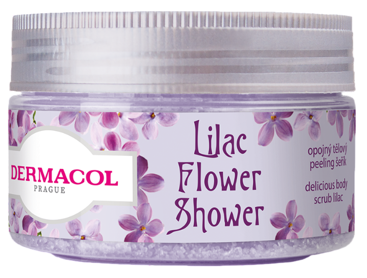 Скраб для тіла Dermacol Flower Shower Бузок 200 г (8595003123990) - зображення 1