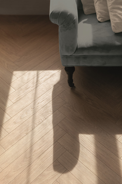 Комплект ламінат (ялинка) Berry Alloc Charme Light Natural 2.0322 м² (права і ліва) дві упаковки 33 клас - зображення 2