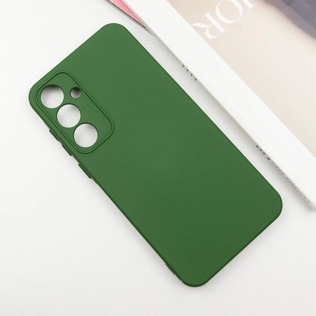 Чохол TPU GETMAN Liquid Silk Full Camera Samsung Galaxy S24 FE Зелений / Dark green - Фото 2 Чохол TPU GETMAN Liquid Silk Full Camera Samsung Galaxy S24 FE Зелений / Dark green - зображення 2