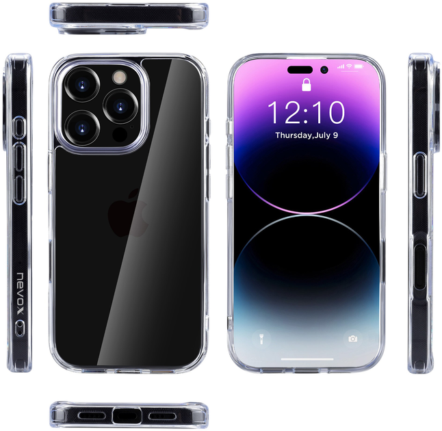 Etui plecki Nevox StyleShell SHOCKFlex do Apple iPhone 16 Pro Transparent (4250686413762) - obraz 6