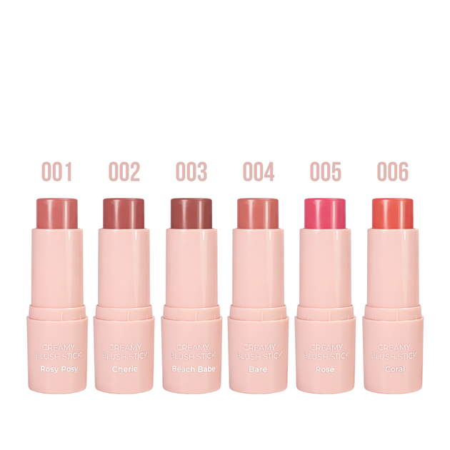 Румяна для лица кремовые Bogenia Angelic Creamy Blush Stick стик BG632, 003 Beach Babe - изображение 5
